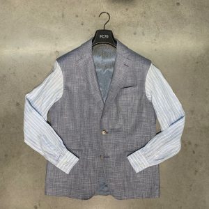 Cycle 70 blazer blue sky stripe shirt
